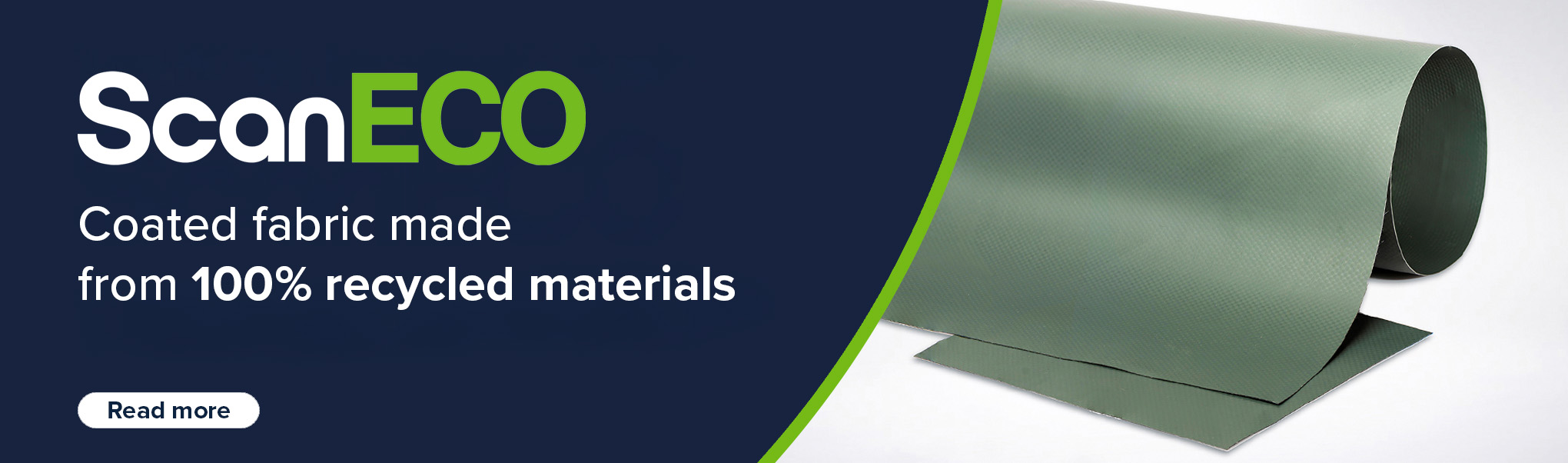 ScanECO coated fabric made from 100% recycled materials